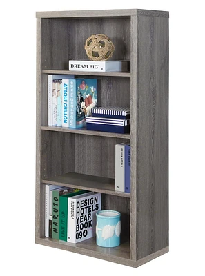 Monarch Specialties Bookshelf, Bookcase, Etagere, 5 Tier, 48"h, Office, Bedroom, Laminate, Brown, Contemporary, Modern