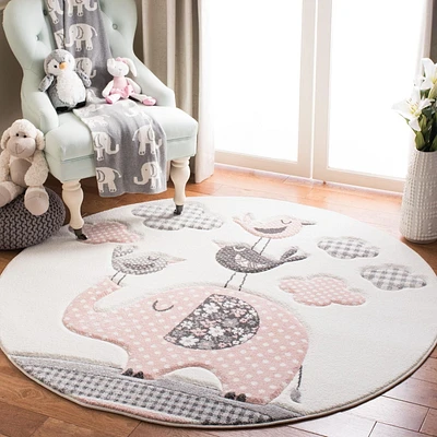 Safavieh Carousel Kids Gordan Elephant and Tweets Area Rug