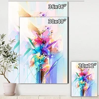 Designart Fleurs printanières colorées abstraites Art mural sur toile