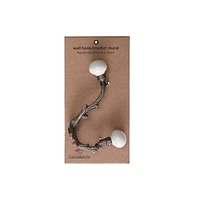 Iron Français Hook Avec Bouton D'Ivoire En Céramique (Laiton Antique) - Ensemble De 4