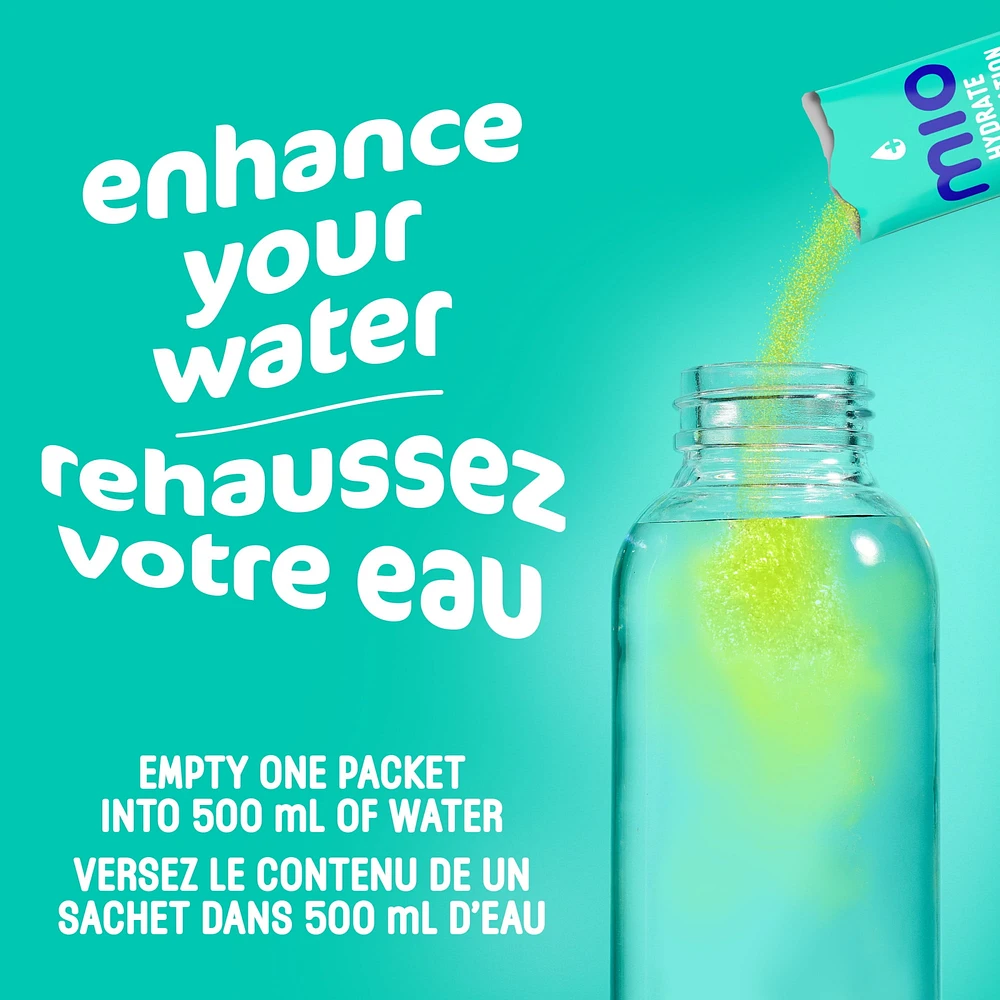 Hydrate Aromatisant D'Eau Liquide Citron Vert Avec Électrolytes 4, 5 G Paquets, 10 Ct Boîte Mio hydrater citron vert 3.8G X 10