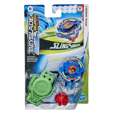 Beyblade Burst Rise Slingshock Crystal Dranzer F Starter Pack -- Right-Spin Battling Top Toy and Right/Left-Spin Launcher, Ages 8 and Up