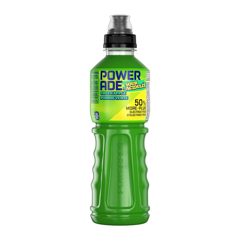 Powerade Sour Green Apple, Hydrate your game with the sour punch of new POWERADE SOUR, available for a limited time only