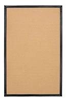 Tapis d'appoint Athena sisal et PU noir 1 pi 10 po x 2 pi 10 po