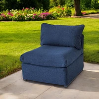 Patioflare Flexiform Modular Set Outdoor Armless Chair, Blue