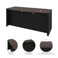 Bestar Connexion 71W Desk Shell in slate & sandstone