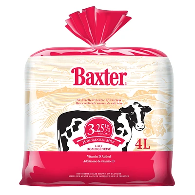 Baxter 3.25% Homogenized Milk, 4L