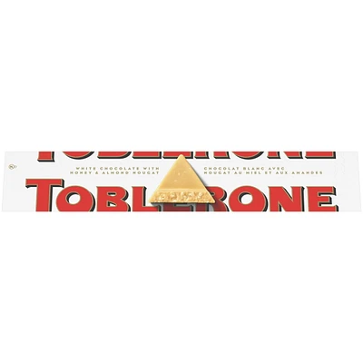 TOBLERONE, White Chocolate Bar with Honey and Almond Nougat, Holiday Gifts, Holiday Chocolate, 360 g