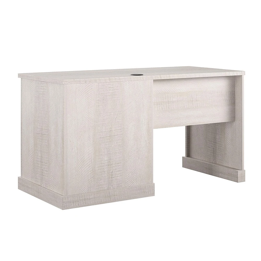 Ameriwood Home Knox County Single Pedestal Computer Desk, Rustic White