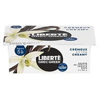 Liberté Greek 5% Extra Creamy Yogurt, Vanilla Bean, High Protein, 4 x 100 g, 4 x 100 g, 400 g