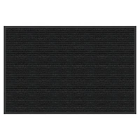 Paillasson de 4 pi x 6 pi Platinum Needlepunch Charcoal avec endos en vinyle 4pi x 6 pi intérieur/extérieur