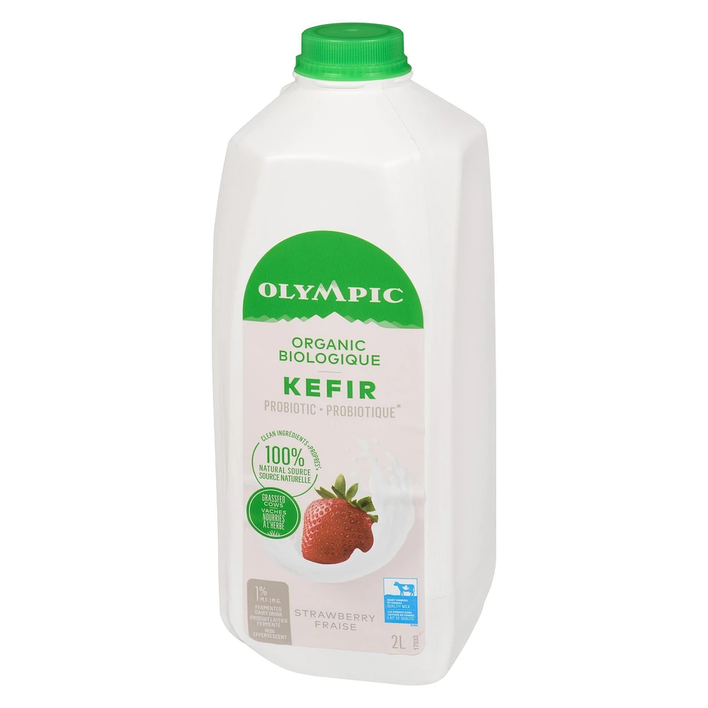 Olympic Organic Kefir 1%, Strawberry, 2lt