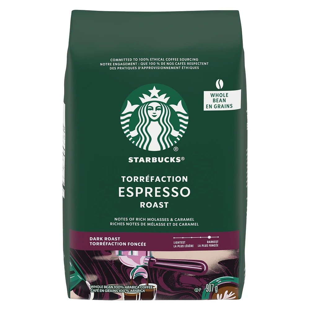STARBUCKS Espresso Roast Coffee Whole Bean 907 g