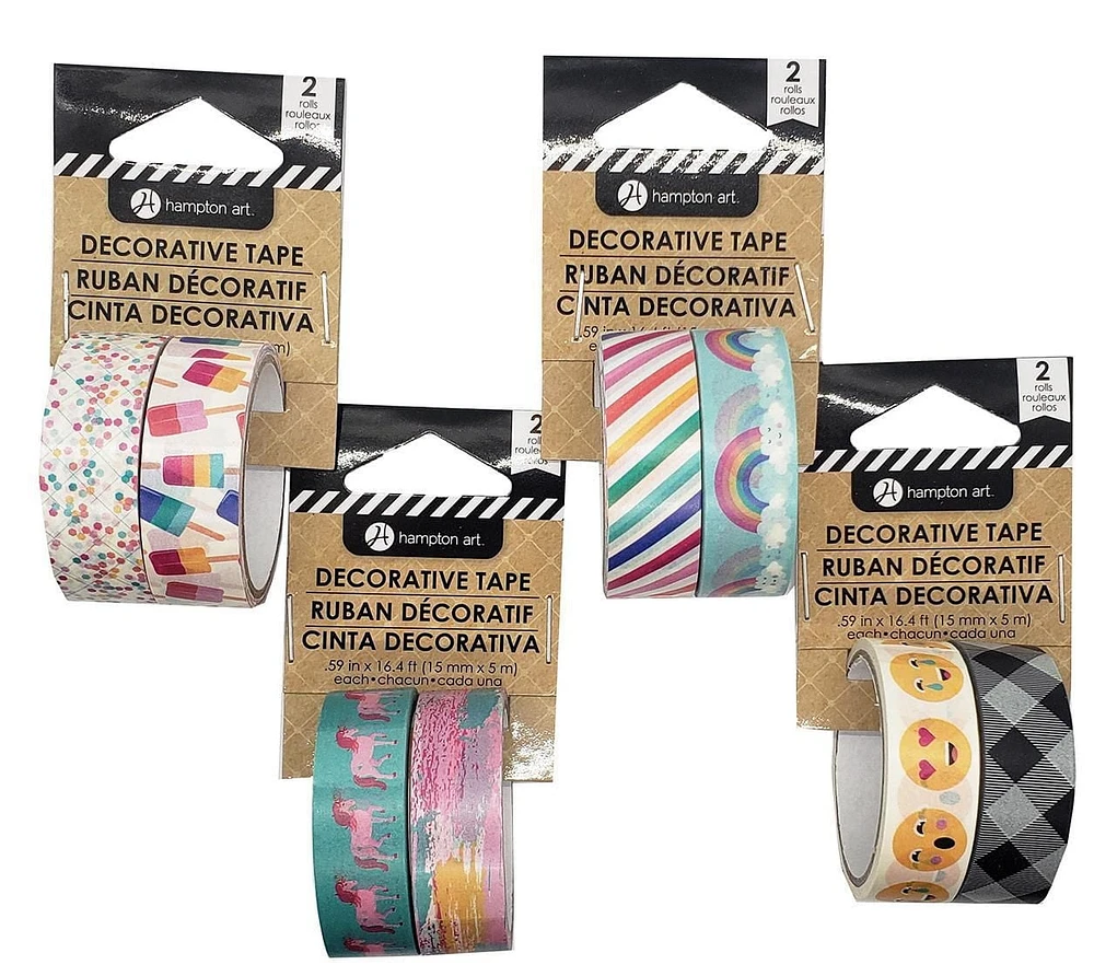Hampton Art Paquet de 2 Ruban Washi assorti