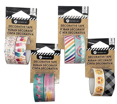 Hampton Art Paquet de 2 Ruban Washi  assorti