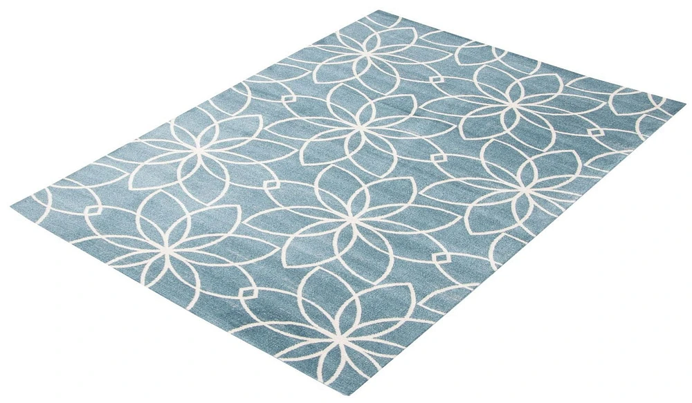Tapis Lavable ECARPET Floral pour Chambre, Salon, Chambre d'Enfant, Couloir