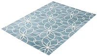 Tapis Lavable ECARPET Floral pour Chambre, Salon, Chambre d'Enfant, Couloir