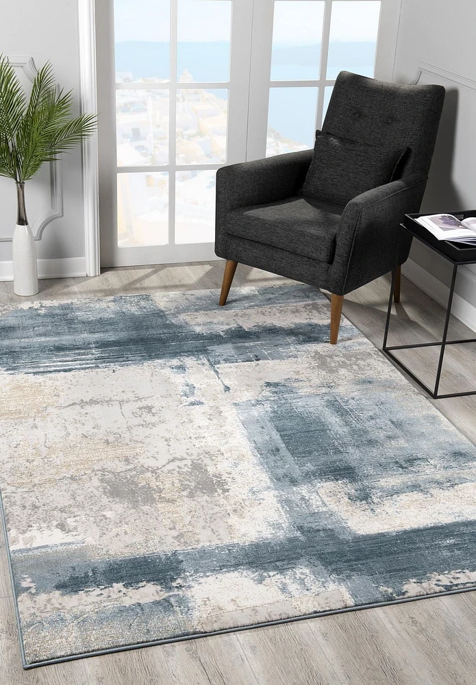 Rug Branch Silvia Collection Tapis de couloir abstrait moderne