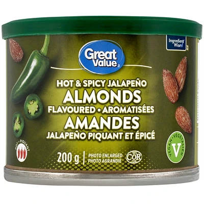 Great Value Hot & Spicy Jalapeño Flavoured Almonds, 200 g