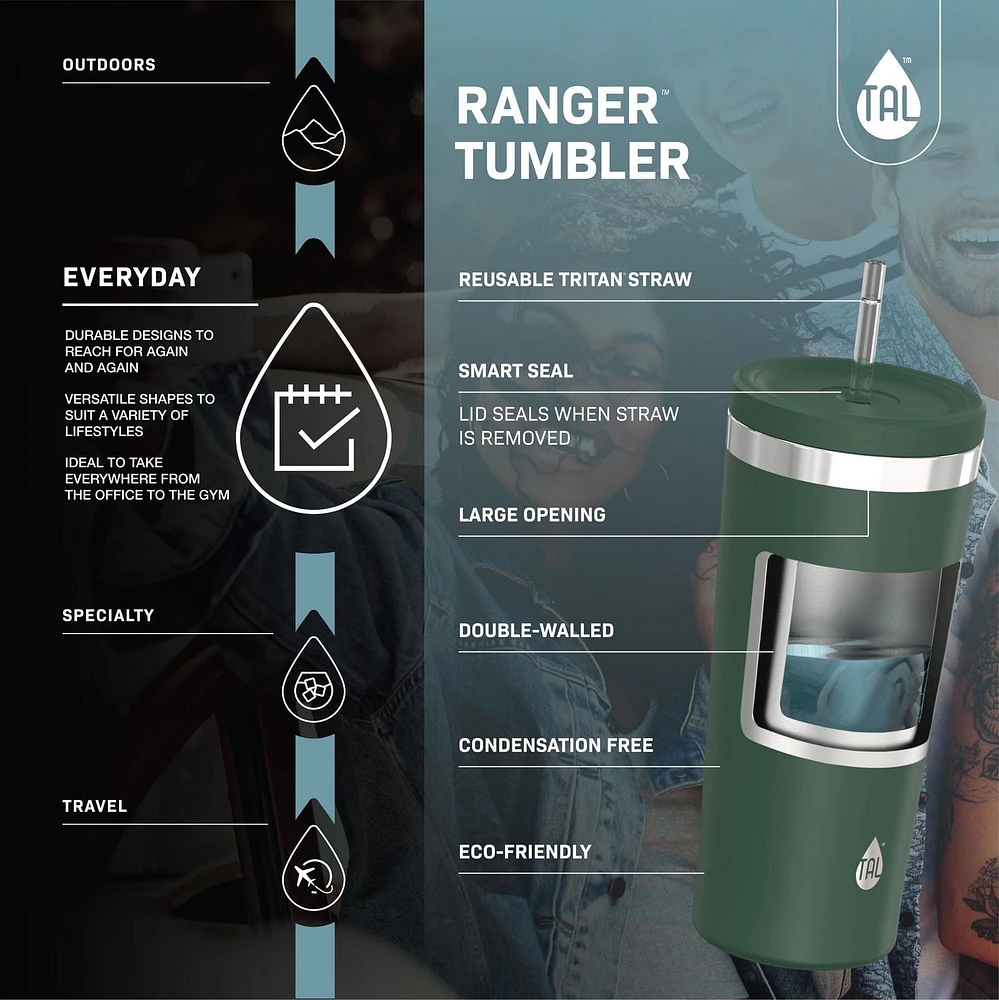 TAL Stainless Steel Tumbler 24 fl oz, Mint