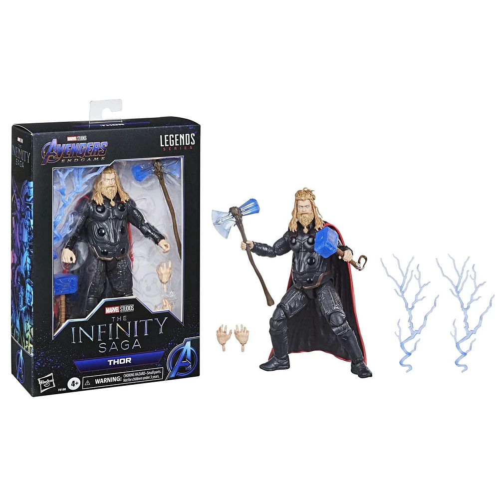 Hasbro Marvel Legends Series 6-inch Scale Action Figure Toy Thor, Infinity Saga character, Premium Design, Figure and 5 Accessories