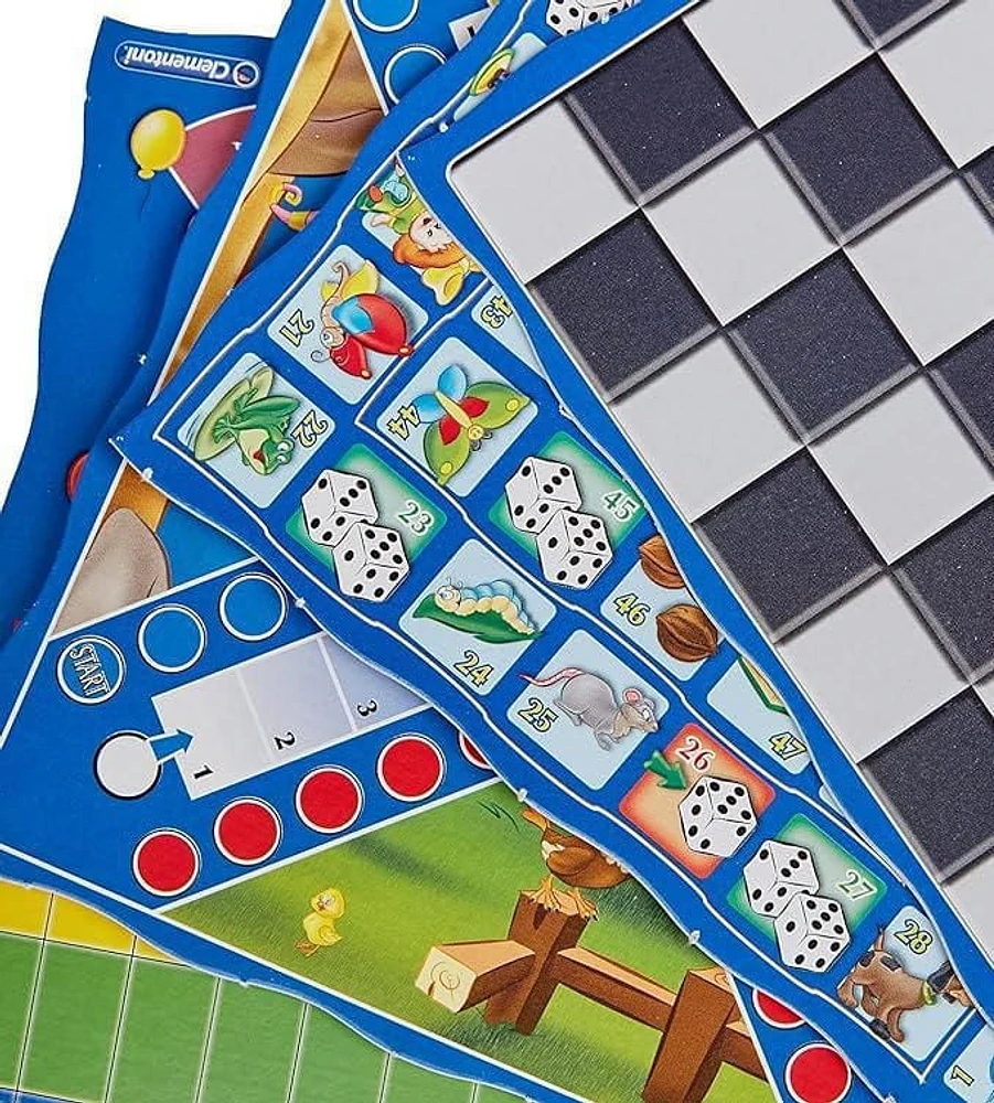 Clementoni - 50 Jeux Classiques - Collection de Jeux Traditionnels Pour Toute la Famille - Avec Plateaux et Dés - À partir de 4 Ans - 2 à 8 Joueurs - En Français