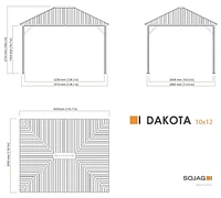 Sojag Dakota Aluminum Hard Top Gazebo