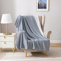 Mainstays Waffle Knit Sherpa Polyester Throw