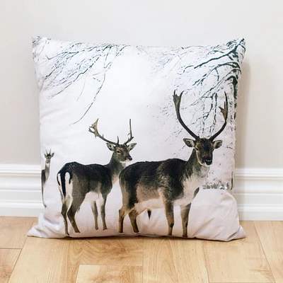 Coussin décoratif Chevreuil Enneige