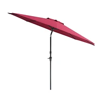 Parasol inclinable résistant au vent de 10p avec cadre en aluminium & en acier & base ronde