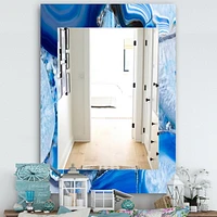 Designart 'Marbled Geode 11' Miroir Mid-Century - Miroir Mural - 28x40