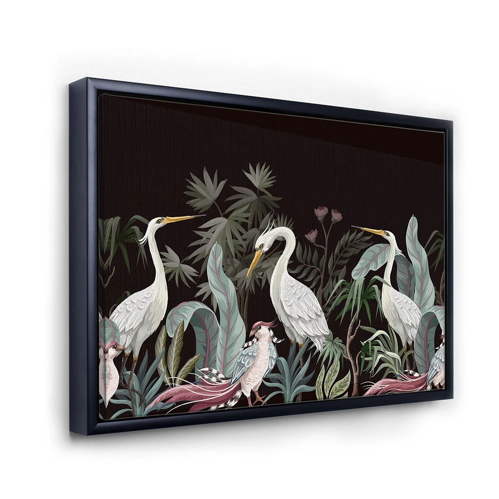 Designart Chinoiserie Aux Oiseaux Et Pivoines III ART MURAL À CADRE FLOTTÉ