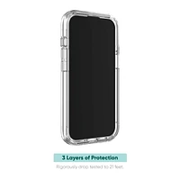 onn. iPhone 15 Pro Rugged Phone Case with Holster and 360˚ Rotating Clip, Antimicrobial, 21 ft. Drop Protection