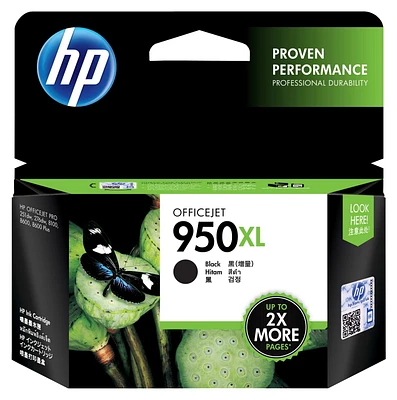 HP 950XL Cartouche d’encre noire à rendement élevé d’origine (CN045AN)