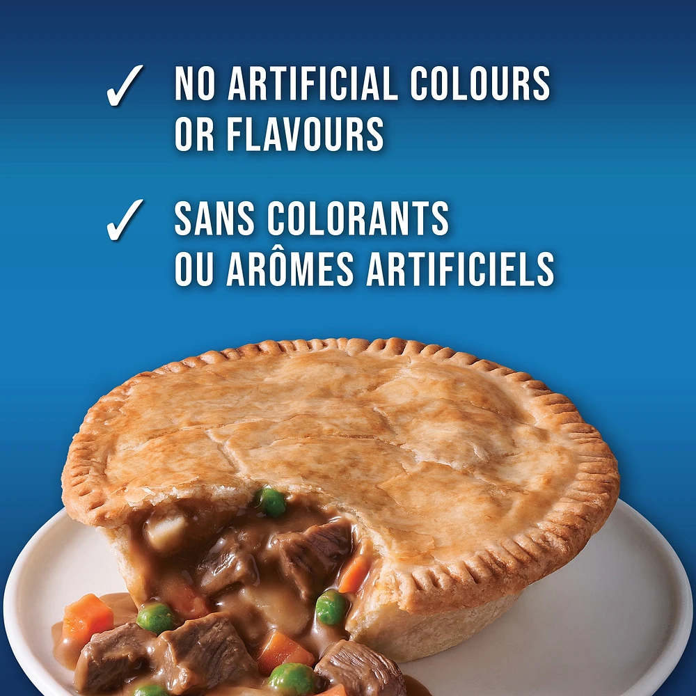 Swanson Beef Pie: flaky crust filled with beef, potatoes, carrots, and peas, 200 g