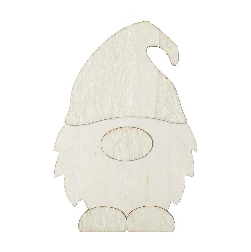 Plaid Wood Surfaces Gnome Layered Shape, Plaid Gnome Layered Shape