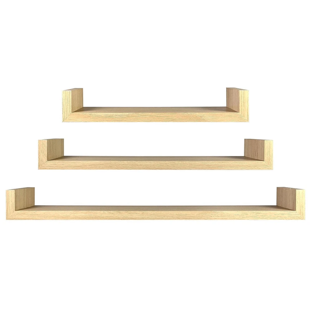 3PC U SHELF SET NATURAL