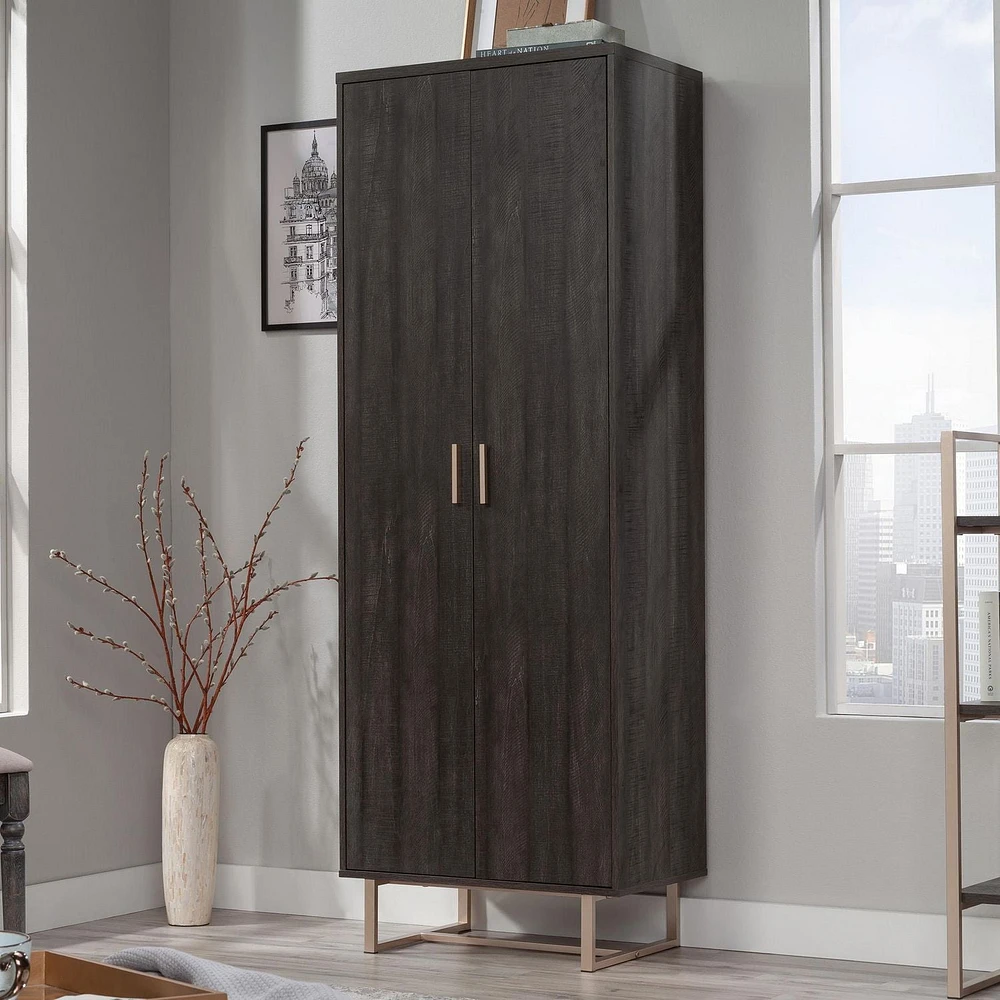 Sauder La Collection Walter Heights Meuble de rangement, Finition Blade Walnut, 433376