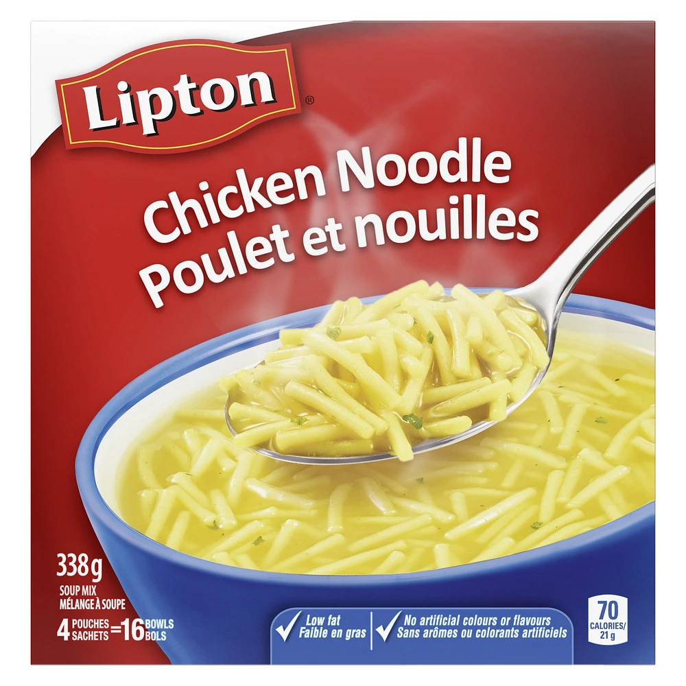 Lipton Chicken Noodle Dry Soup Mix, 338 g Soup