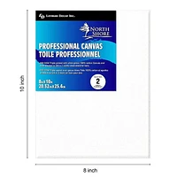 Toile professionnelle North Shore 8" x 10" paquet de 4