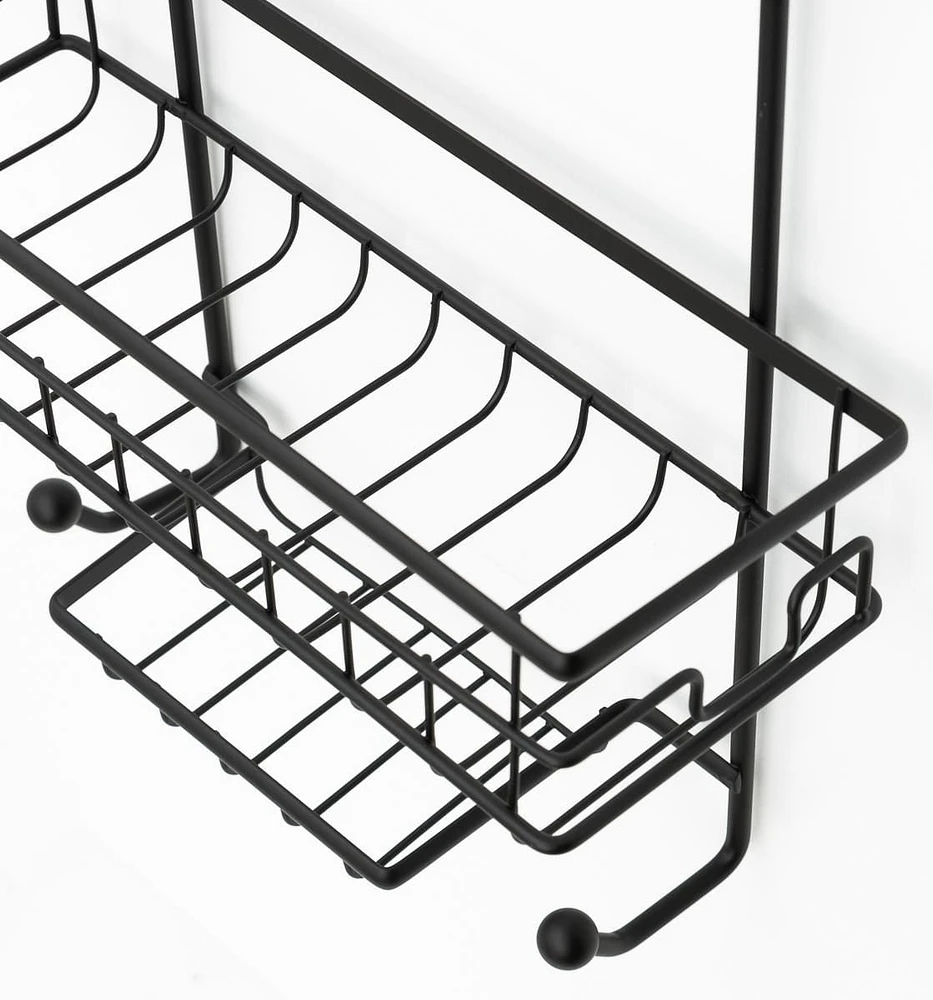 era Elliot Shower Caddy Black, 11.22x24 in