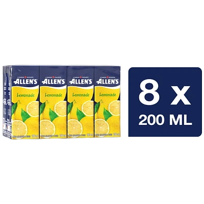 Allen's Lemonade Juice Boxes, 8 x 200 ML