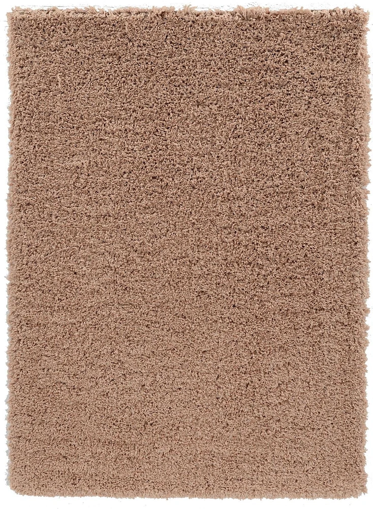 Tapis Shaggy Pastel sable de 8 pi. x 10 pi.