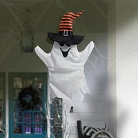 WAY TO CELEBRATE 28" GHOST WITH WITCH HAT ORANGE
