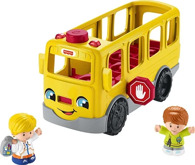 Le Bus Scolaire Little People de Fisher-Price - Version Anglaise et Française Âges 1-5