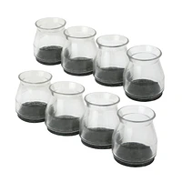Super Sliders avec gorilla glue bouts de pattes en feutre transparent 8pc Embouts de jambes avec feutre