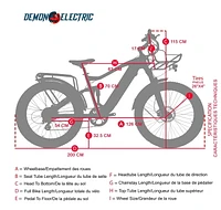 Demon Electric 26" Hunting Electric Bike, 750W Fat-Tire Electric Bicycle, 32km/h Off-Road E-Bike, Electric Mountain Bike with SHIMANO 7 Speed Gear - Camo
