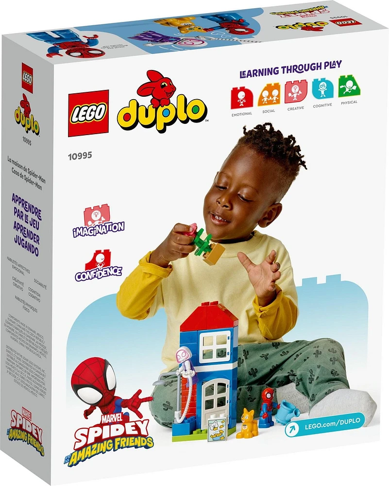LEGO DUPLO Marvel Spider-Man’s House 10995, with Spidey, Ghost-Spider and Bootsie the Cat minifigures, Spidey and His Amazing Friends Super Hero Christmas Gift Idea for Toddlers, Boys, and Girls, Includes 25 Pieces, Ages 2+