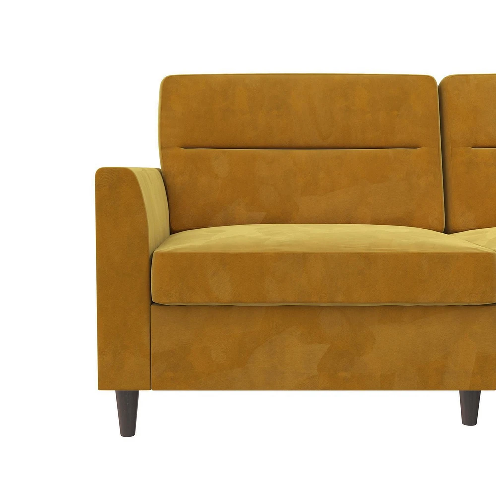 Novogratz Concord Sofa, jaune moutarde