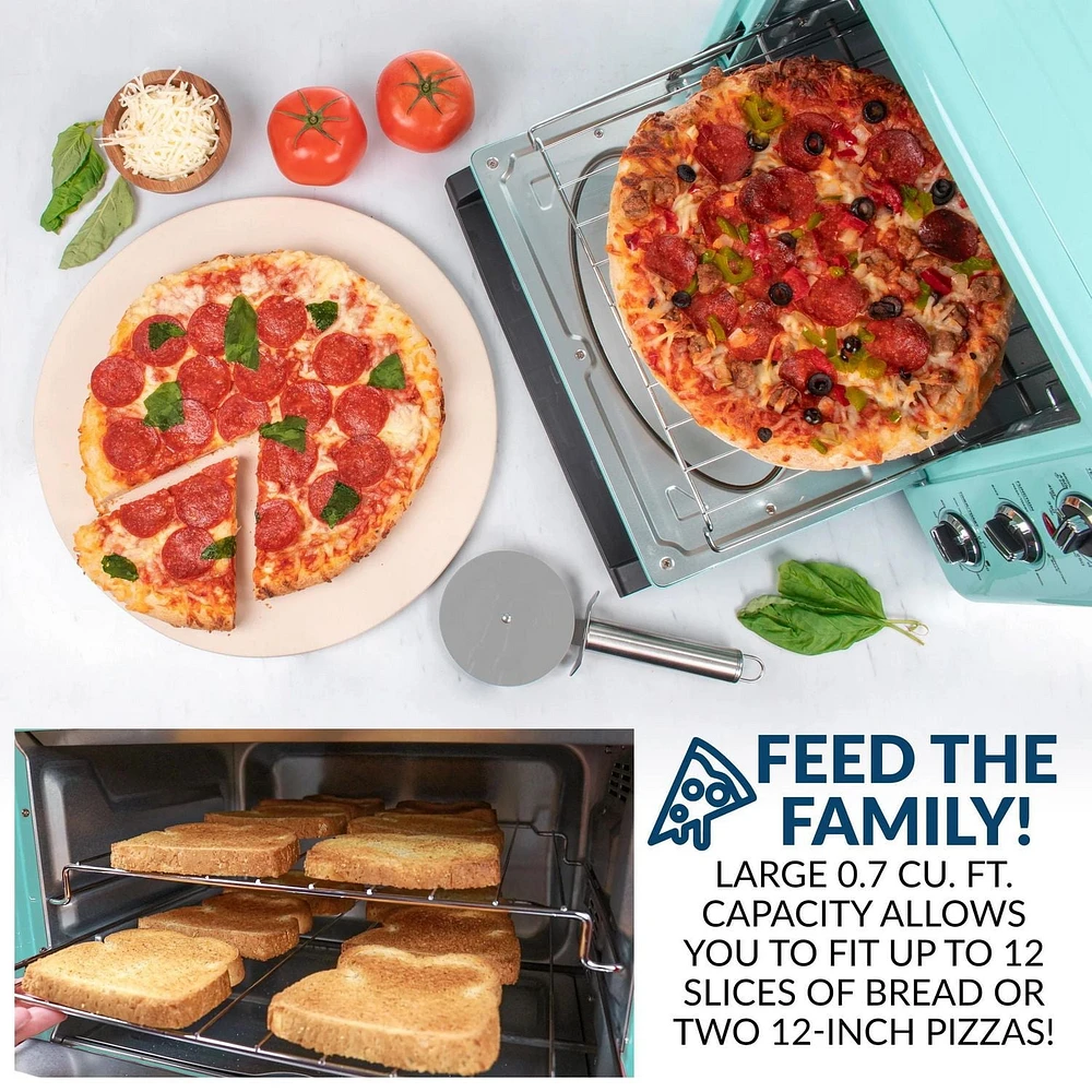 Nostalgia RTOV2AQ Retro 12-Slice Convection Toaster Oven
